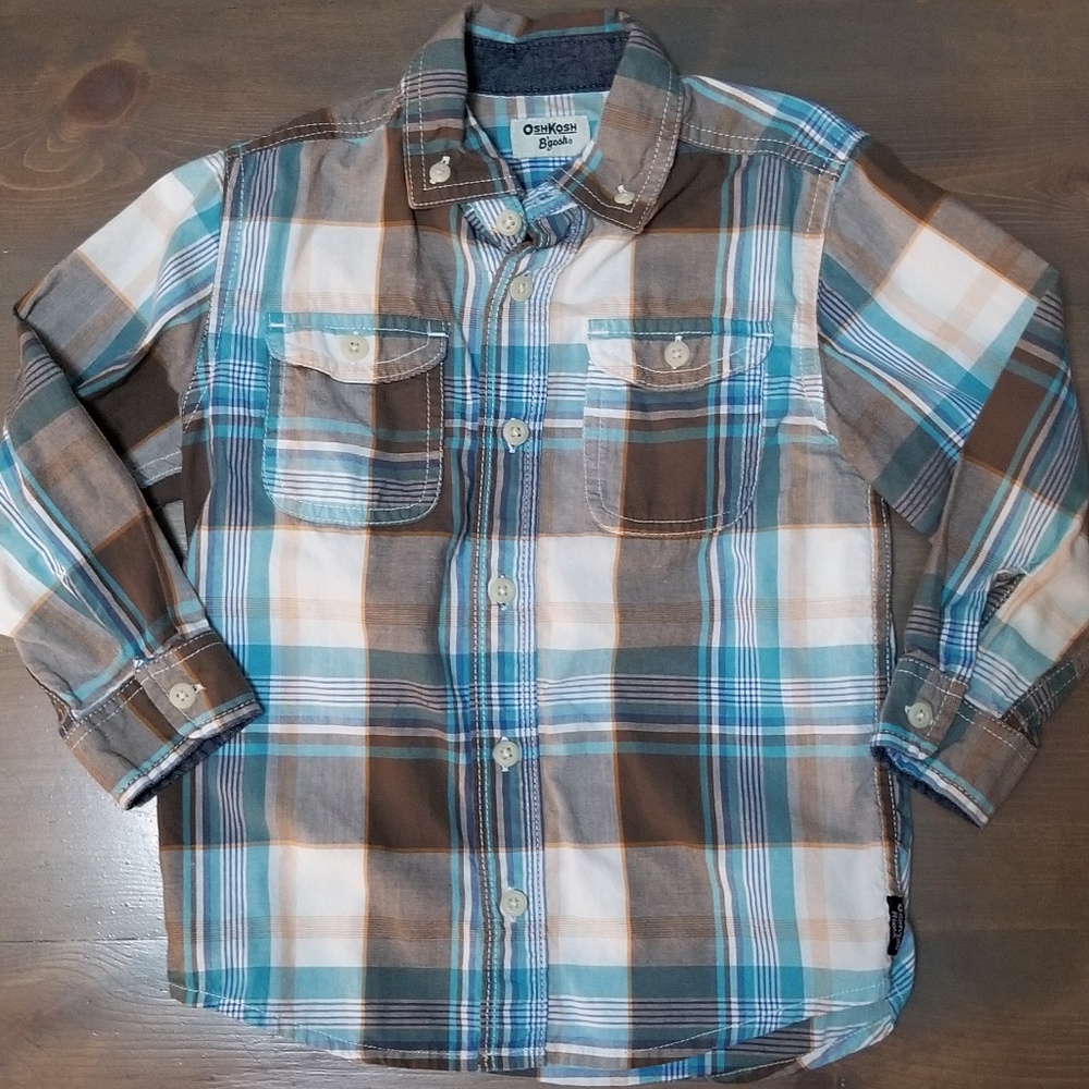Boys 4T Plaid Button Down